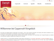 Tablet Screenshot of coppenrath-feingebaeck.de